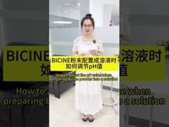 Come regolare il valore del pH quando si configura la polvere di BICINA in una soluzione tampone?